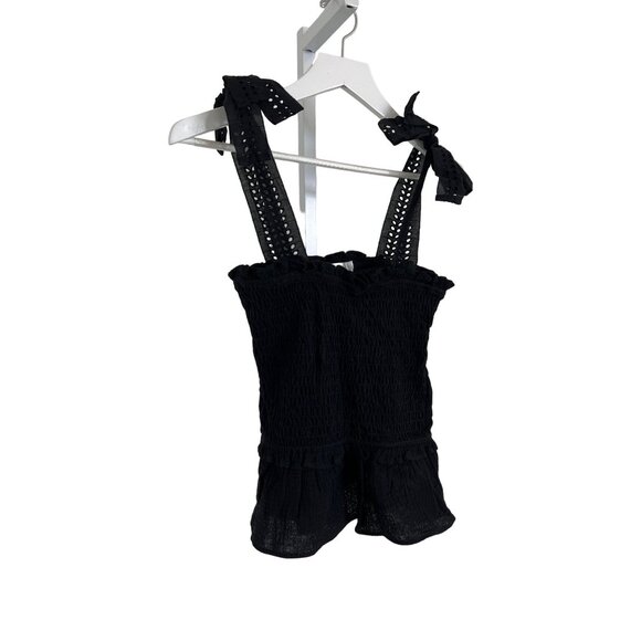 Anthropologie Stephanie Adjustable Tie Strap Eyelet Tank - Picture 3 of 8